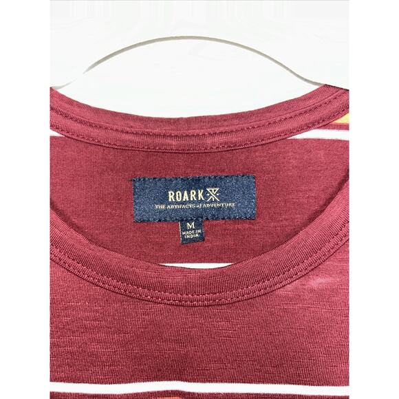 ROARK Shirt Mens Size Medium Tee Short Sleeve Red Fall Basic Shirt - Picture 2 of 6